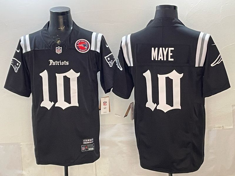 Men 2026 New England Patriots #10 Maye Black 7th generations Nike Limited NFL Jersey style 001->buffalo bills->NFL Jersey